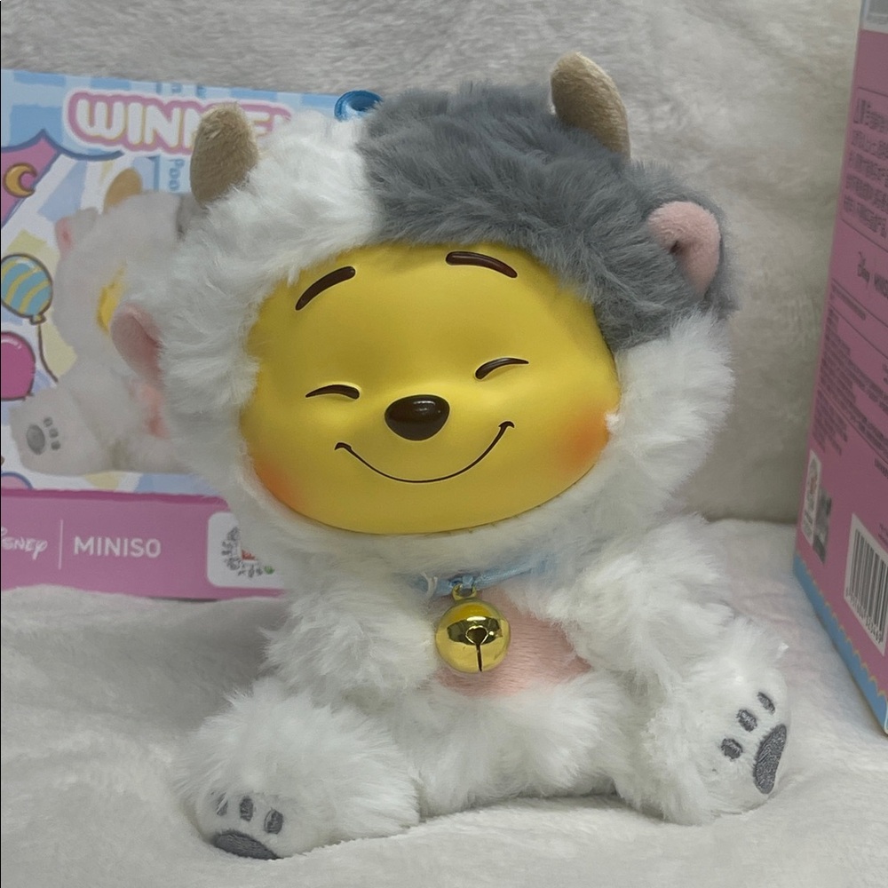 Disney Miniso Plush Toy - White and Gray